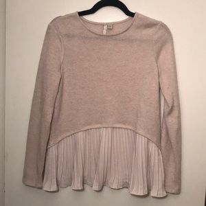LC Lauren Conrad ruffle hem soft sweater
